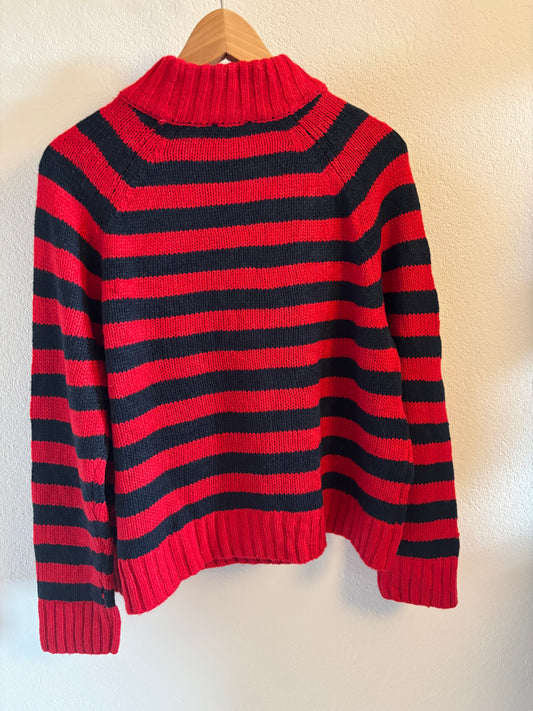 Tommy Hilfiger Strickpullover – Rot/Schwarz Gestreift