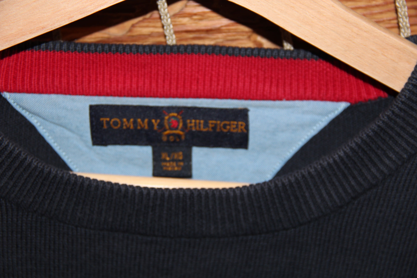 Vintage Tommy Hilfiger Pullover - Navy blau