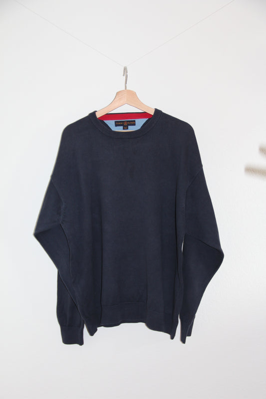 Vintage Tommy Hilfiger Pullover - Navy blau