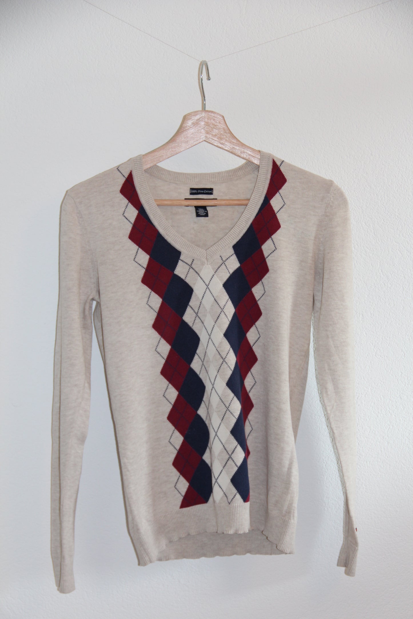 Tommy Hilfiger Pullover – Beige mit Argyle-Muster