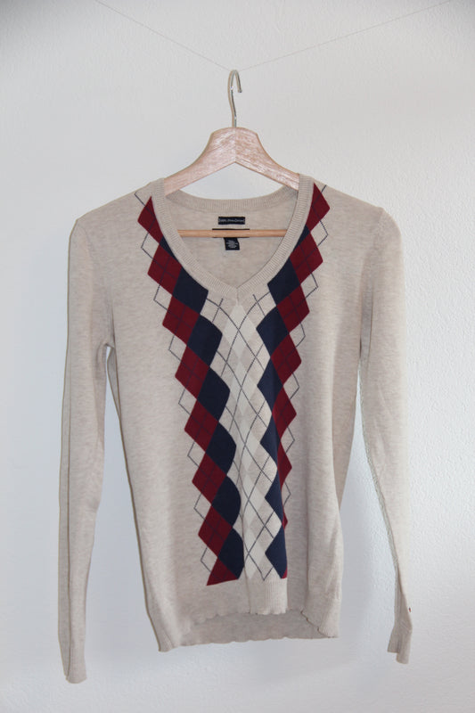 Tommy Hilfiger Pullover – Beige mit Argyle-Muster