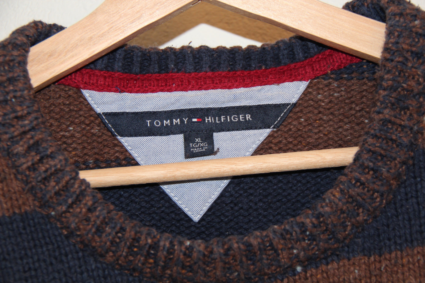 Tommy Hilfiger Pullover – Braun-Blau gestreift