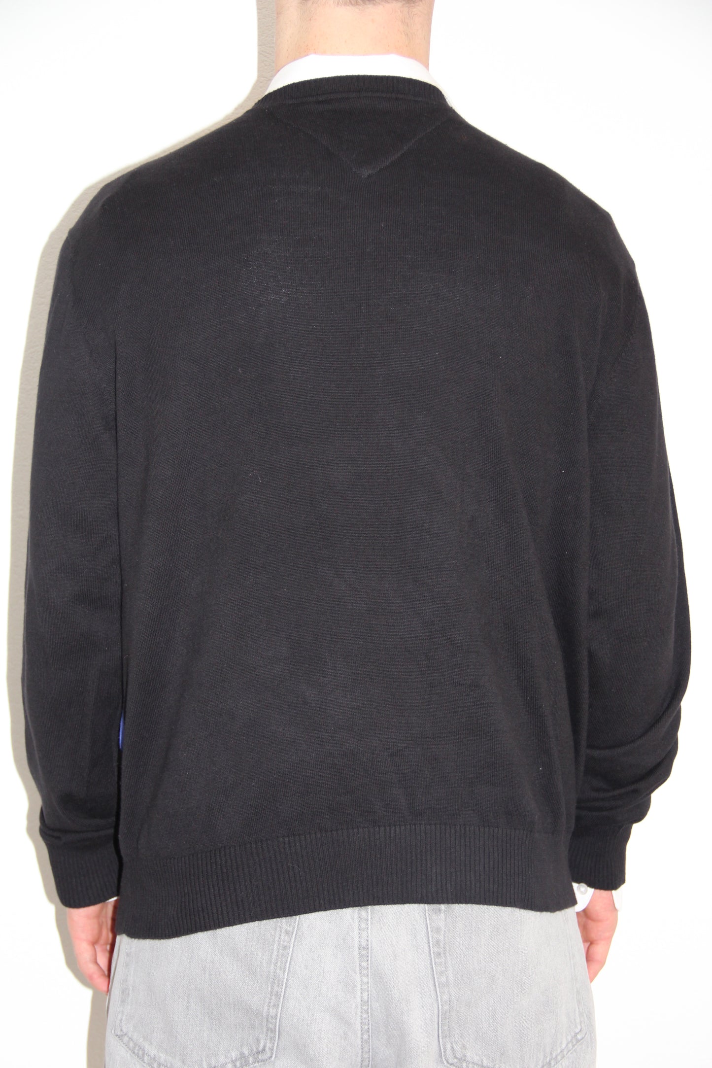 Vintage Tommy Hilfiger Pullover  – Argyle Blau/Grau/Schwarz