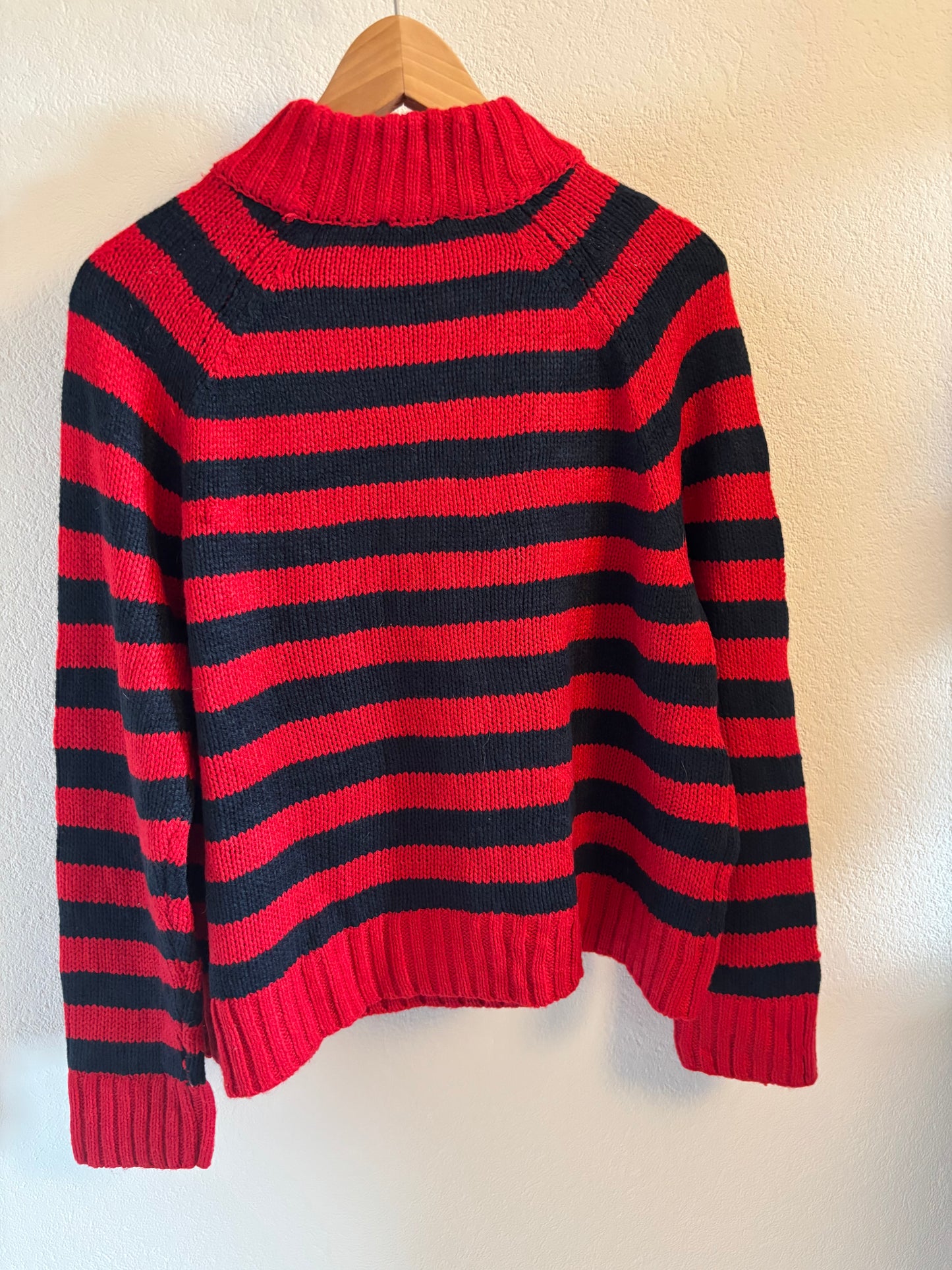 Tommy Hilfiger Strickpullover – Rot/Schwarz Gestreift