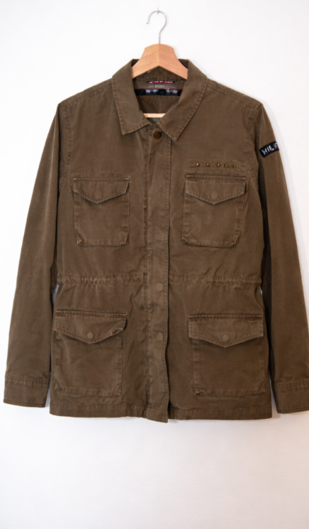 Vintage Tommy Hilfiger Field Jacket – Olivgrün / Braun